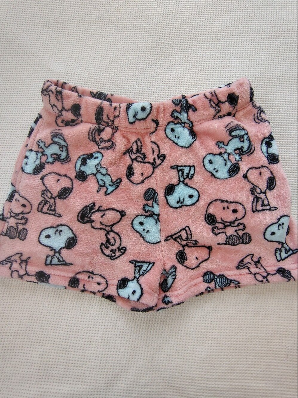 Peanuts Pink Plush Snoopy Shorts